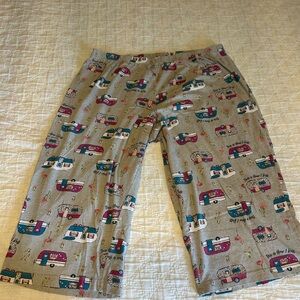 Secret Treasures Gray Camper Print Pajama Bottoms Flamingo XL (16-18) Womes